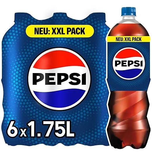 Pepsi Cola 6er Pack (6 x 1,75 l) für 6,99 € inkl. Prime-Versand zzgl. Pfand