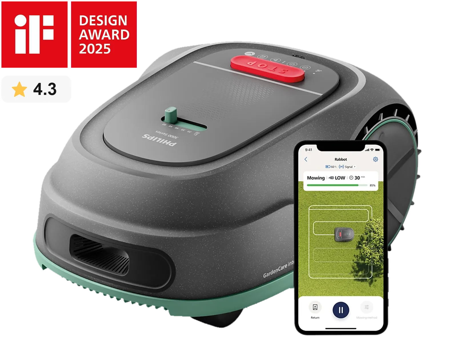 Philips Gps- & Wlan Rasenmähroboter RSL3000/10 für 377,95 € inkl. Versand (statt 679,89 €)