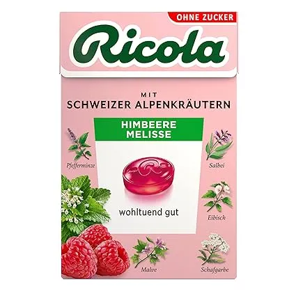 Ricola Himbeere Melisse Böxli Original Schweizer Kräuter-Bonbons (50g) ab 1,32 € inkl. Prime-Versand