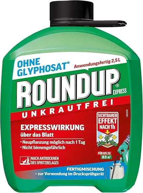 Roundup Express Fertigmischung – 25 L für 15,60 € inkl. Prime-Versand (statt 22,00 €)