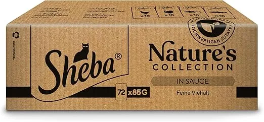 SHEBA Nature’s Collection in Sauce Feine Vielfalt 72er Pack (72 x 85 g) ab 24,11 € inkl. Prime-Versand (statt 39,49 €)
