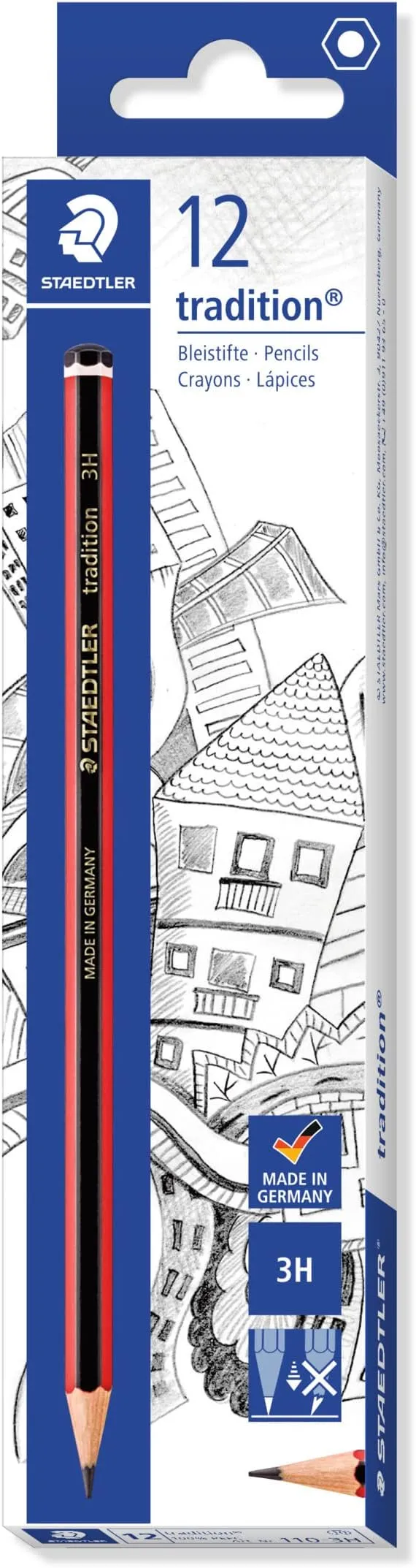 STAEDTLER 110-3H VE Bleistift tradition (12 Bleistifte tradition im Kartonetui Härtegrad 3H) für 5,99 € inkl. Prime-Versand (statt 9,90 €)