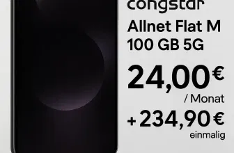 Schnäppchen, Deals und Rabattcodes des Tages: Samsung Galaxy S25 Edge 256 GB mit congstar Allnet Flat M 100 GB 5G