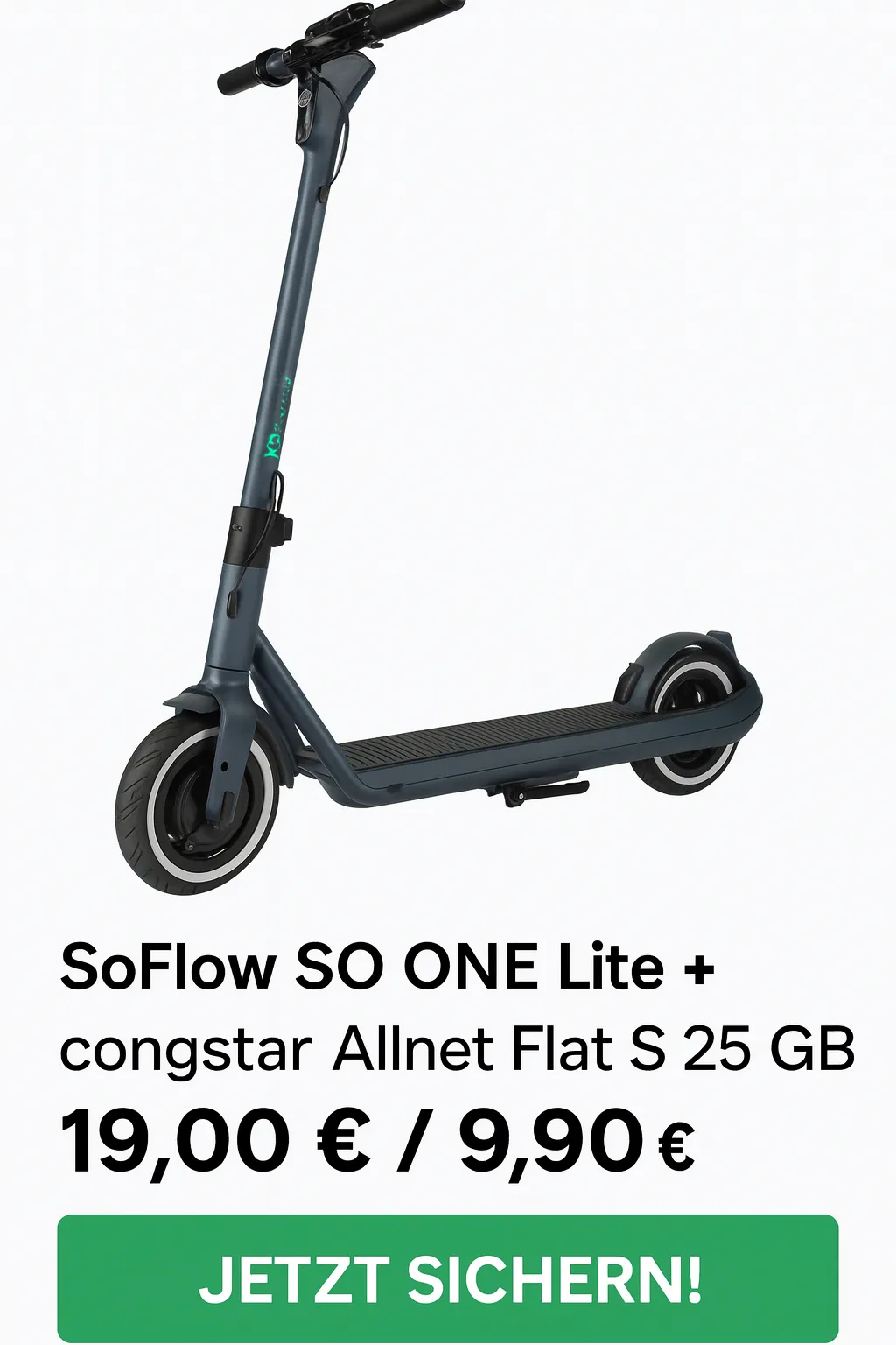 Starmobile: SoFlow SO ONE Lite + Signify WiZ WLAN LED-Lampe E27 + congstar Allnet Flat S 25 GB 5G für 19,00 € / Monat + 9,90 € einmalig