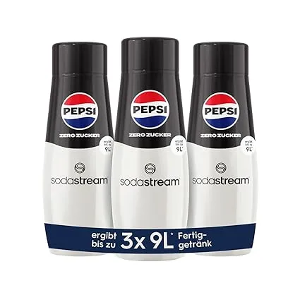 SodaStream Sirup Pepsi Zero Zucker 3er Pack (3x 440ml, ergibt 3x9L) ab 9,95 € inkl. Prime-Versand