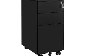 Songmics Rollcontainer mit Rollen und Schloss (schwarz) für 58,99 € inkl. Versand