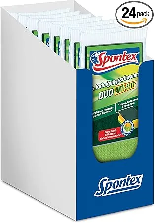Spontex Reinigungsschwamm Duo Anti-Fett Topfreiniger (8 x 3 Stück –  3er Pack) ab 10,66 € inkl. Prime-Versand (statt 14,32 €)