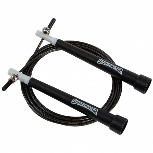 Sportinator Geschwindigkeits-Springseil schwarz für 7,17 € inkl. Versand (statt 9,99 €)