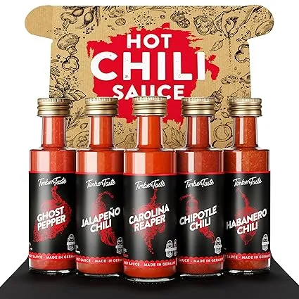 TIMBER TASTE® Chili Sauce Geschenkset  (5x40ml) für 6,55 € inkl. Prime-Versand (statt 16,00 €)