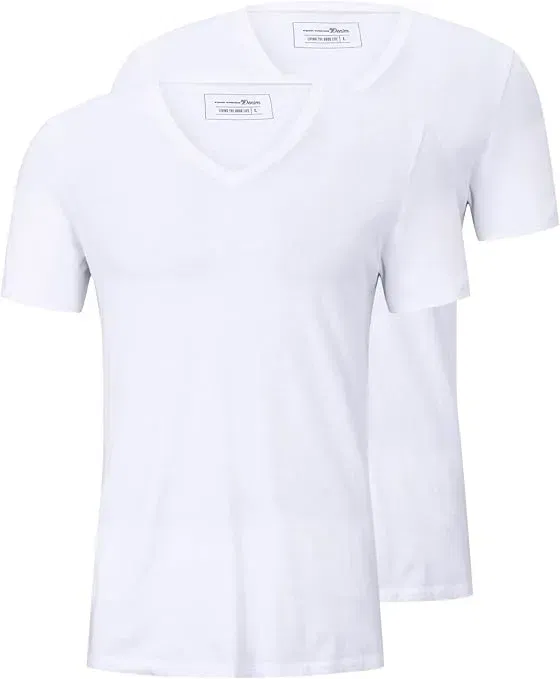 TOM TAILOR Denim Herren Basic T-Shirt im Doppelpack (Größe M) für 7,06 € inkl. Prime-Versand (statt 11,00 €)