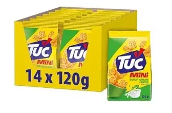 TUC Mini Sour Cream & Onion Snack-Cracker 14er Pack (14 x 120 g) ab 16,62 € inkl. Prime-Versand
