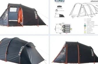 Tambu Tunnelzelt Tambu Abakasa (4 Personen Camping Zelt mit Vorzelt) für 103,99 € inkl. Versand (statt 279,00 €)