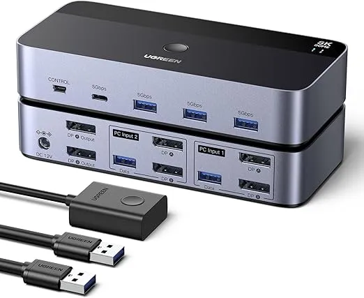 UGREEN Displayport KVM Switch 2 PC 2 Monitore 8K60Hz KVM Umschalter für 68,39 € inkl. Versand (statt 89,99 €)