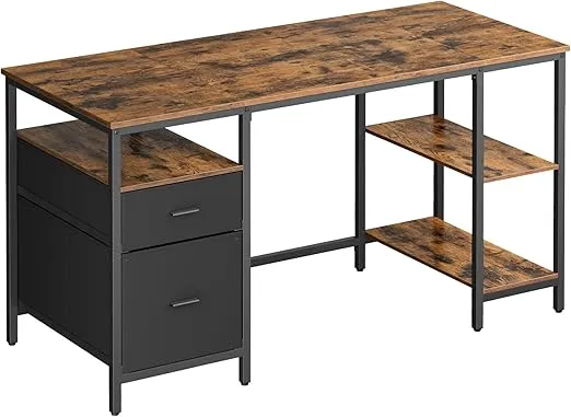 VASAGLE  Bürotisch mit 3 Ablagen (Gr. 140 x 60 cm) für 69,99 € inkl. Versand