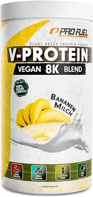 Pro Fuel Vegan Protein – BANANE – V-Protein 8K Blend ab 12,72 € inkl. Prime-Versand (statt 22,91 €)