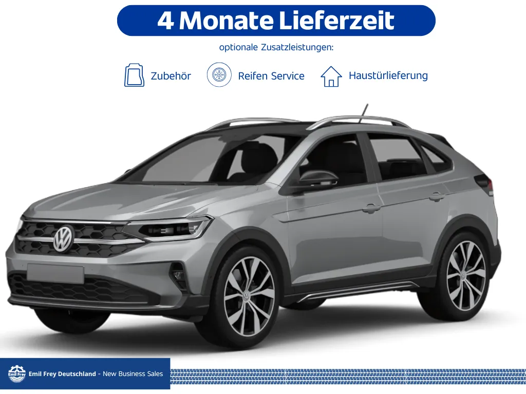 Volkswagen Taigo mit 95 PS für 129,00 € / Monat + 1.399,00 € einmalig – LF 0,49 (Privatkunden)