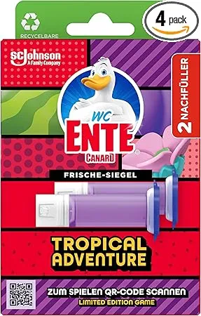 WC-Ente Frische-Siegel Nachfüller Tropical Adventure (4 x 2 Nachfüller (8 Stück)) ab 10,60 € inkl. Prime-Versand (statt 15,16 €)