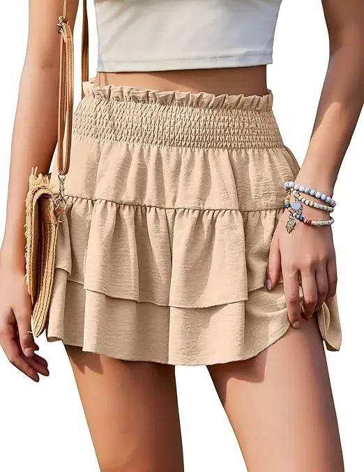 Zeagoo Kurzer Damen Sommer Hosenrock (6 Farben, Gr. M bis Gr. XXL) für 7,49 € inkl. Prime-Versand (statt 14,99 €)