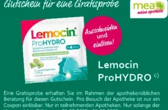 Gratisprobe Lemocin® ProHYDRO – nur im August in mea® Apotheken