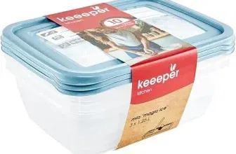 keeeper Tiefkühldosenset mit Wiederbeschreibbaren Deckel (3 x 1,25 l) für 3,99 € inkl. Prime-Versand (statt 6,50 €)