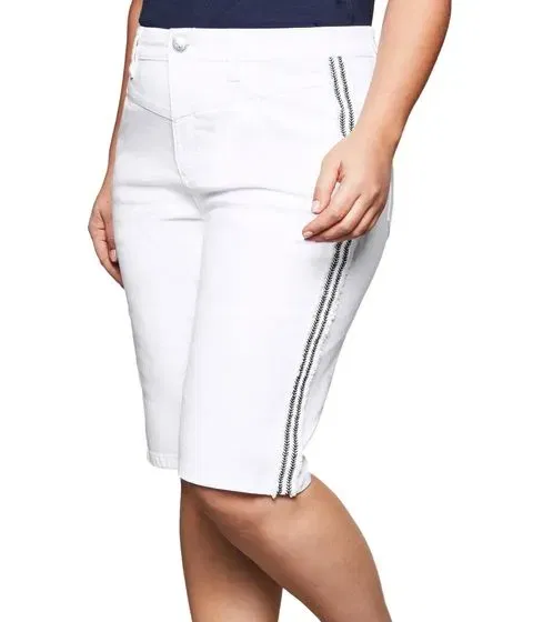 sheego Damen Jeans-Short 135429 Weiß (Gr. 44 bis 58) für 10,98 € inkl. Versand (statt 33,99 €)