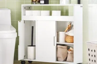 sobuy Badezimmerschrank Reinweiß BZR02-W 20X71X70CM (mit Toilettenpapierhalter & Bürste MDF(E1)) für 29,99 € inkl. Versand (statt 59,00 €)