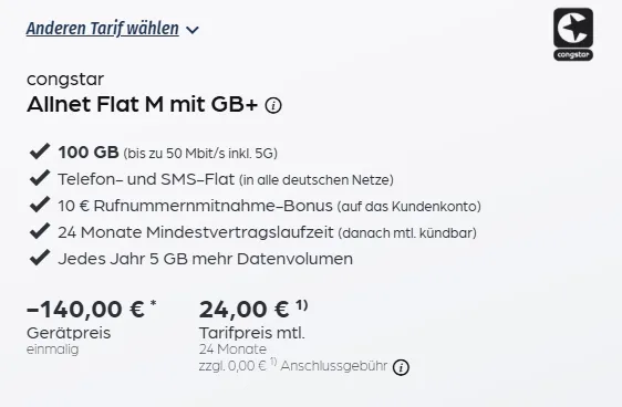 Schnäppchen, Deals und Rabattcodes des Tages - Starmobile 140-E Auszahlung