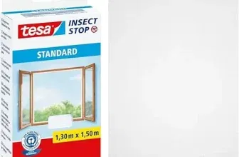 tesa Insect Stop Standard Fliegengitter für Fenster – Insektenschutz zuschneidbar – Mückenschutz ohne Bohren – 1 x Fliegen Netz – 130 cm x 150 cm für 4,92 € inkl. Prime-Versand (statt 9,34 €)