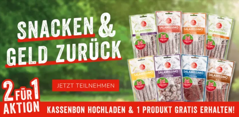 Wiltmann Salamissimo Snacks: 2+1 Gratis Aktion bis 23.09.2025