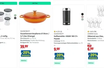 Lidl Gutscheinaktion: 20 % Rabatt auf Küchen- und Haushaltsartikel