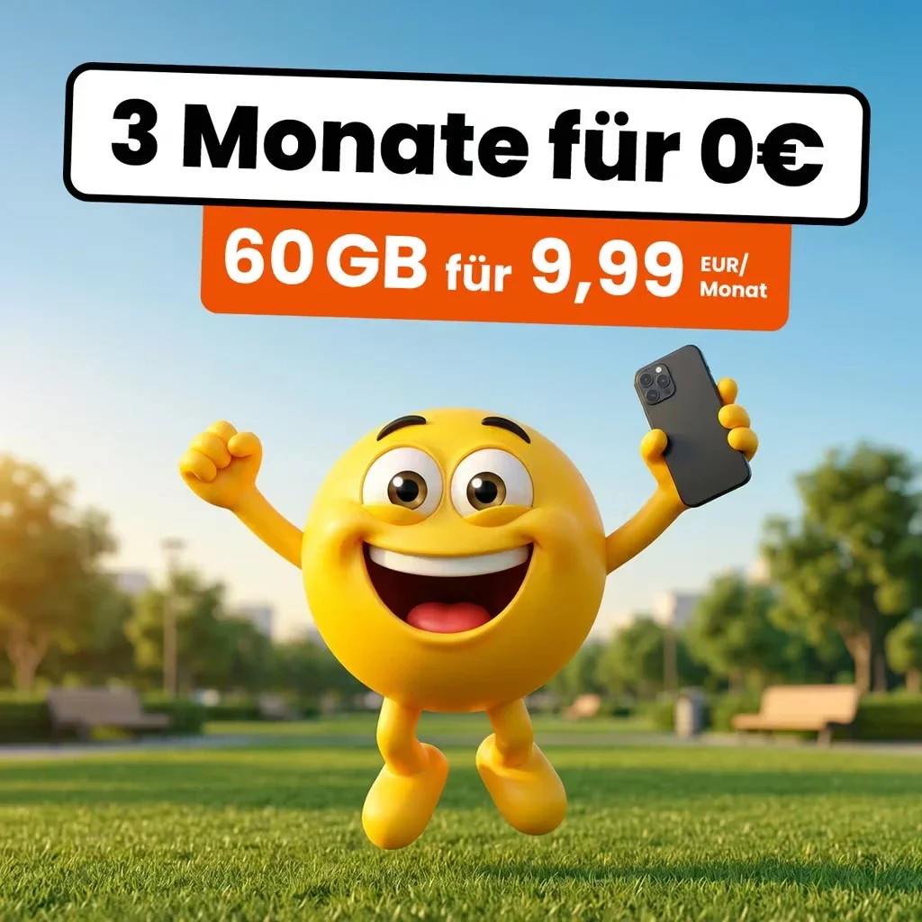Happy SIM 60 GB für effektiv 9,16 Euro mit 2 Freimonaten