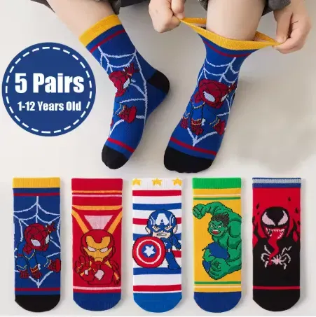 5er-Paar Cartoon Kindersocken für 0,99€ inkl. Versand (statt 10€) – AliexpressNeukunden!