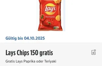 Edeka Südwest Lays Chips gratis – so bekommt Ihr die 150g-Tüte geschenkt