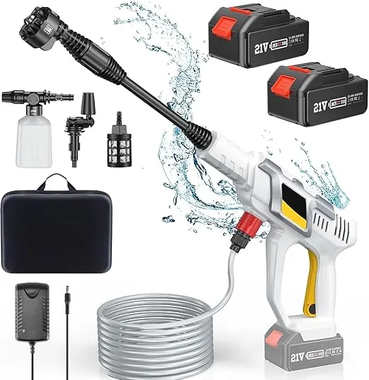 Akku-Hochdruckreiniger mit 4000mAh+4000mAh Akku 970 PSI für 59,39 € inkl. Versand (statt 90,00 €)