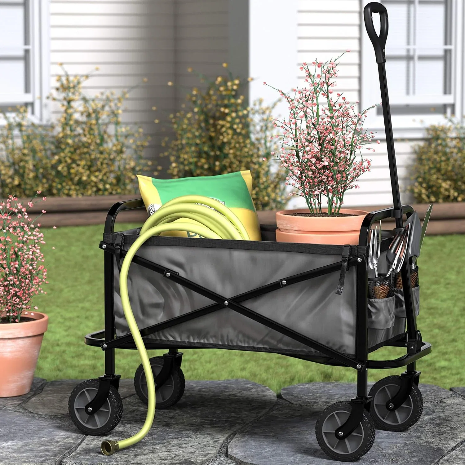 Amazon Basics Zusammenklappbarer Bollerwagen