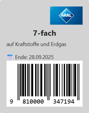 Schnäppchen, Deals Und Rabattcodes Des Tages - Aral 7-Fach