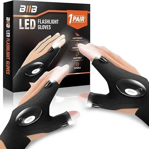 BIIB Handschuhe mit integrierten LED Lichtern für 5,49 € inkl. Prime-Versand (statt 10,99 €)