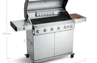 BURNHARD Fat Fred 6-Brenner Gasgrill inkl. Abdeckhaube für 868,20 € inkl. Versand