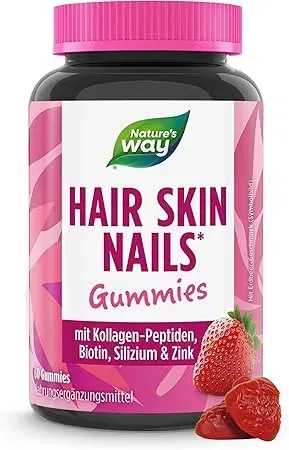 Nature’s Way Biotin Gummibärchen (2500 µg Biotin hochdosiert I Hair Skin Nails Gummies mit Erdbeergeschmack  60 Stk) für 16,99 € inkl. Prime-Versand (statt 24,87 €)
