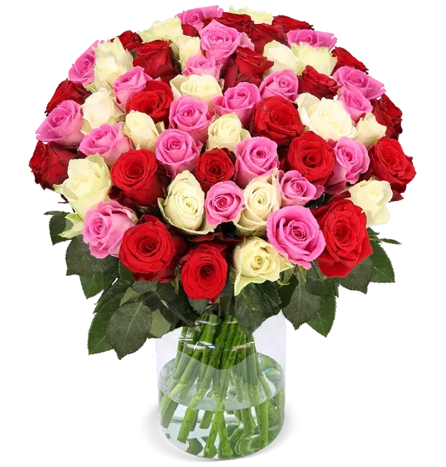 Blumenstrauß Romanticmix mit 44 Rosen ab 30,88 € inkl. Versand