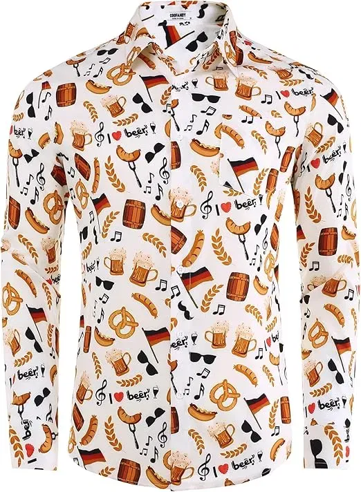 COOFANDY Herren Oktoberfest Hemd (6 Farben, Gr. S bis 3XL) für 16,89 € inkl. Prime-Versand