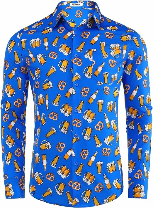 COOFANDY Herren Oktoberfest Hemd (6 Farben, Gr. S bis 3XL) für 14,29 € inkl. Prime-Versand