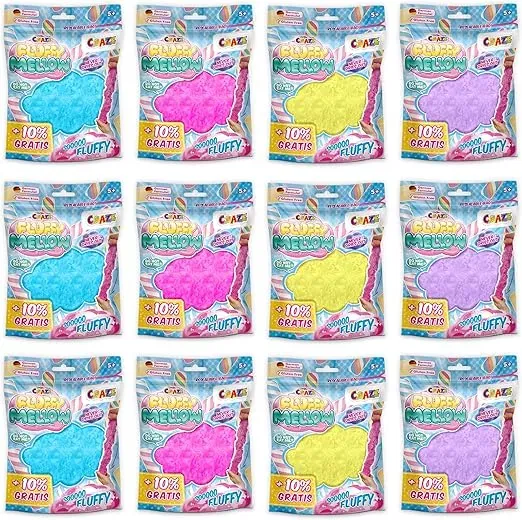CRAZE Fluffy Mellow (12 x 25 g – Knetmasse im Zipbeutel) für 21,80 € inkl. Prime-Versand (statt 31,08 €)