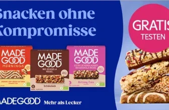 MadeGood Müsli- und Haferriegel aus der aktuellen Gratis-Testen-Aktion