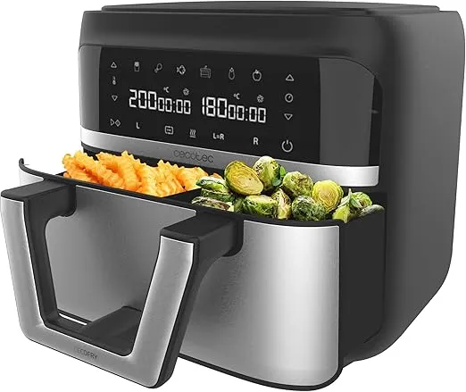 Cecotec Heißluftfritteuse CecoFry Advance Double (2850 W, 9 L) für 69,90 € inkl. Versand