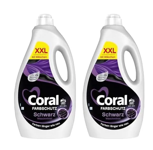 Coral Colorwaschmittel Black Velvet (60 WL 2 Stück) für 17,98 € inkl. Prime-Versand (statt 25,20 €)