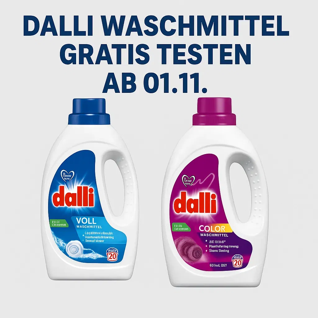 Vorankündigung: Dalli Waschmittel gratis testen (ab 1. November 2025)