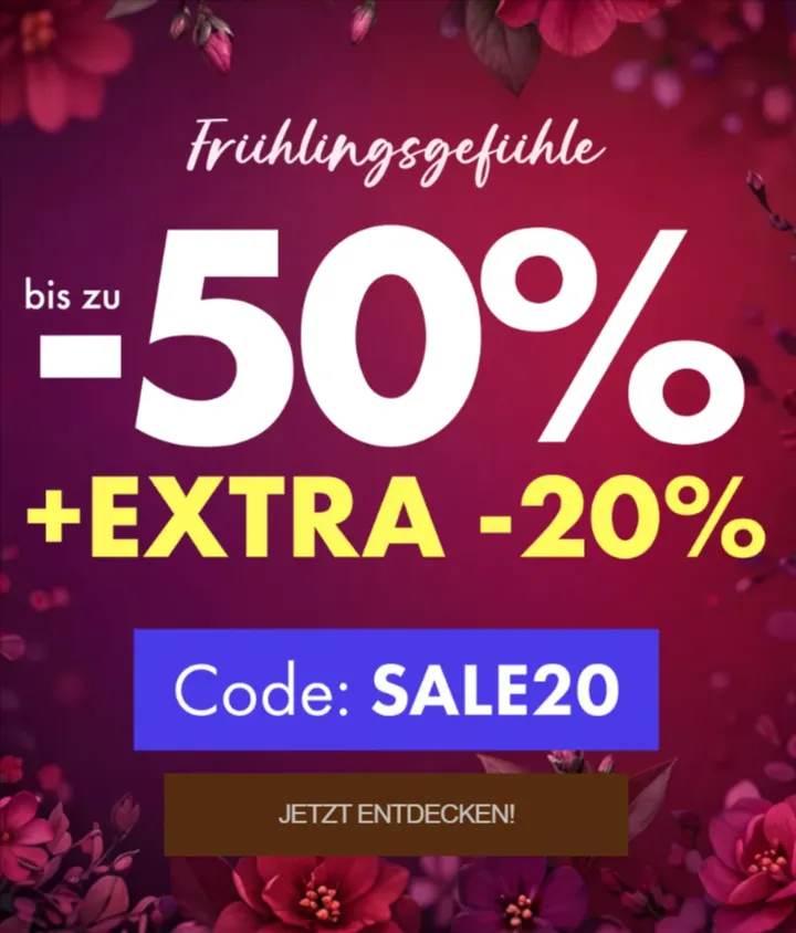 Eis de Frühlings Salemit bis zu 50 % Rabatt + 20 % Rabatt auf zahlreiche Produkte + 6 Gratisartikel!