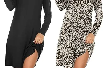 Ekouaer Damen Langarm Nachthemd 2er Set (5 Farbkombinationen, Gr. S bis XXL) für 19,79 € inkl. Prime-Versand (statt 32,99 €)