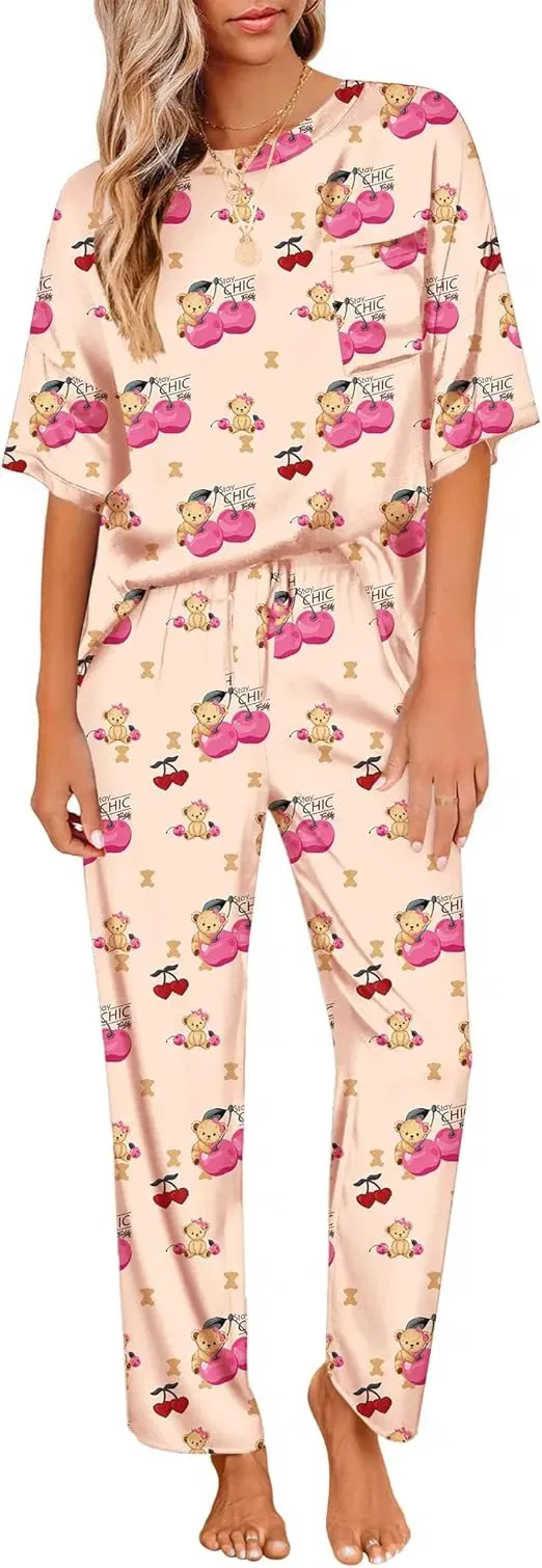 Ekouaer x Teddy Damen Satin Schlafanzug (9 Farben, Gr. S bis XXL) für 20,99 € inkl. Prime-Versand (statt 29,99 €)